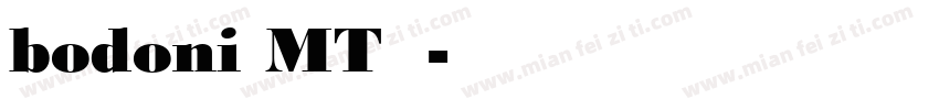 bodoni MT常规字体转换